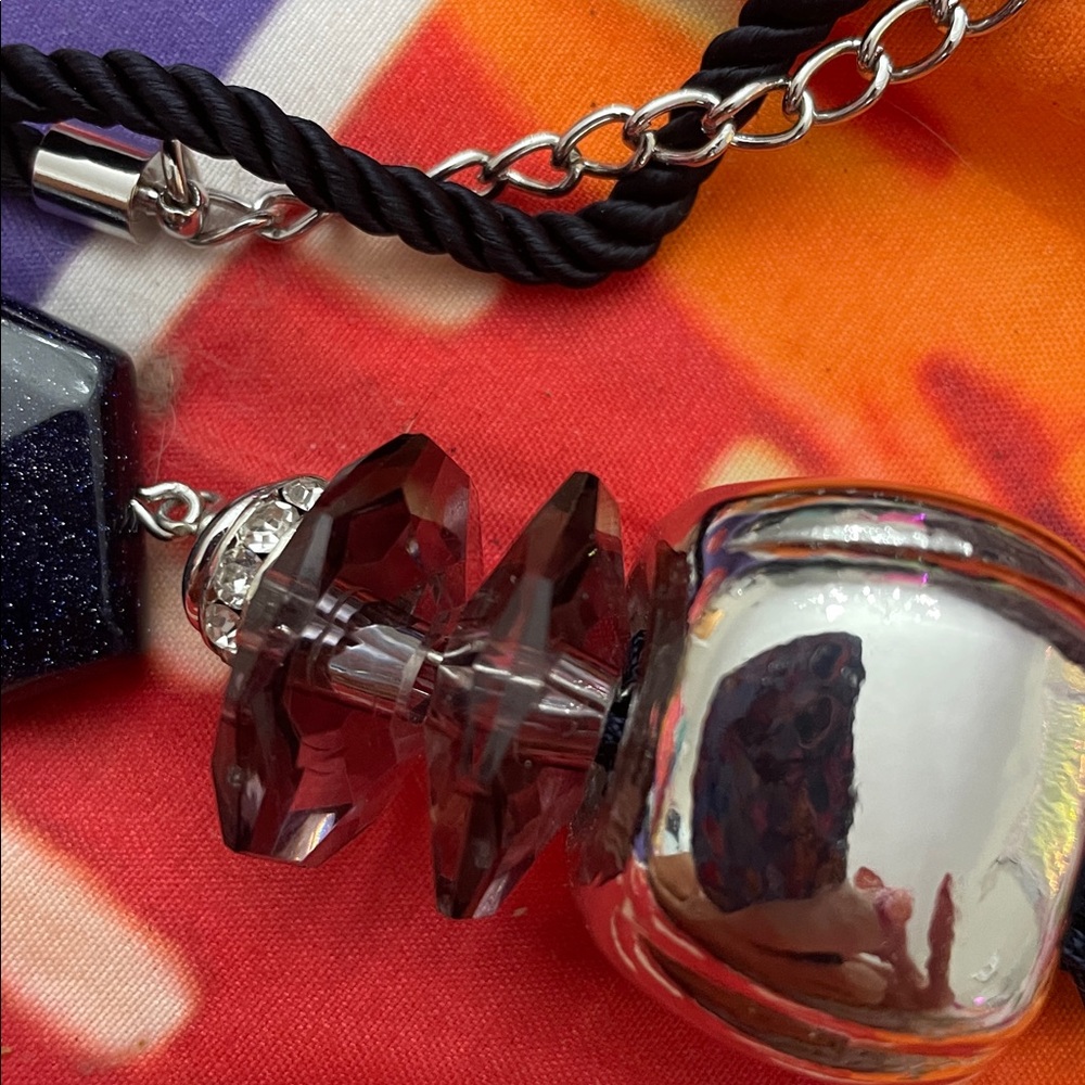 Chico's Silver and Black Tassel Necklace - Picture 2 of 4